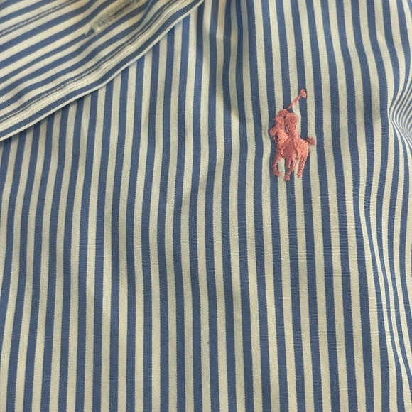 Ralph Lauren Blue Dress Shirt with Crisp Collar - Picture 6 of 6